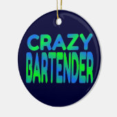 Crazy Bartender Keramisch Ornament (Links)