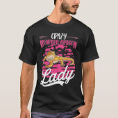 Crazy Bearded Dragon Lady Bearded Dragon Girl T-shirt (Voorkant)