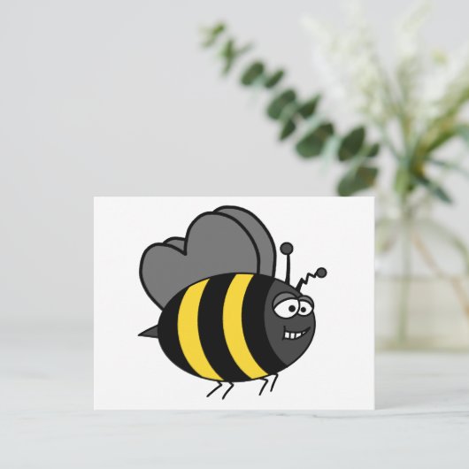 Crazy Bee Briefkaart (Staand voorkant)
