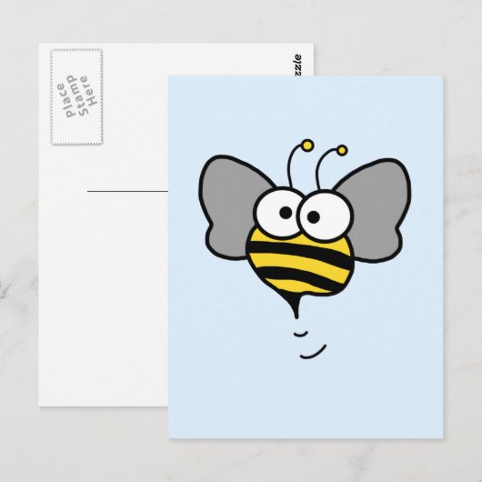 Crazy Bee Briefkaart (Voorkant / Achterkant)