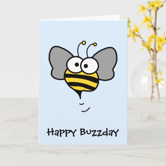 Crazy Bee Kaart (Gele Bloem)