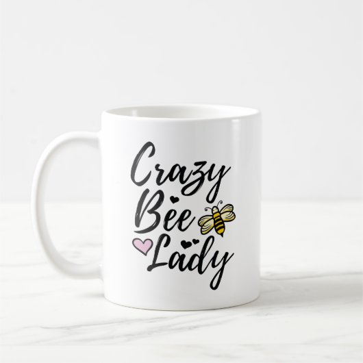 Crazy Bee Lady Koffiemok (Links)