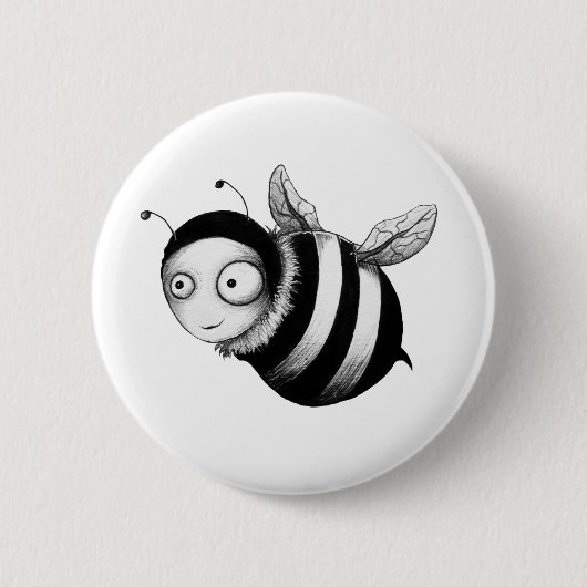 Crazy Bee Ronde Button 5,7 Cm (Voorkant)