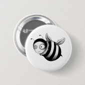 Crazy Bee Ronde Button 5,7 Cm (Voorkant /achterkant)