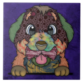 Crazy Bernese Mountain Dog lelijk gezicht Tegeltje