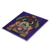 Crazy Bernese Mountain Dog lelijk gezicht Tegeltje (Zijkant)