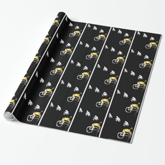 Crazy Bikers in de Donker! fiets Cadeaupapier (Uitgerold)