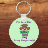 Crazy Bingo Lady Sleutelhanger (Voorkant)