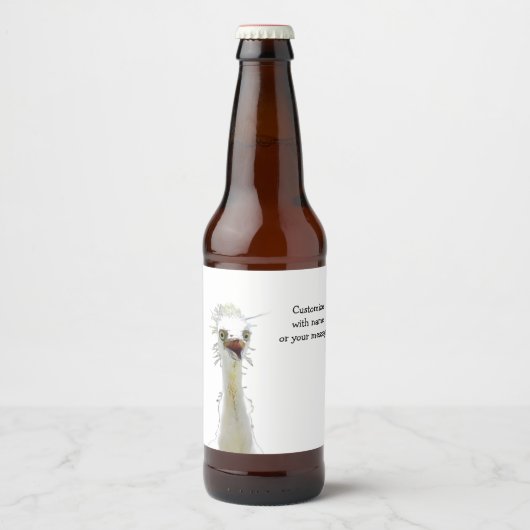 Crazy Bird bierlabel Bier Etiket (Voorkant)