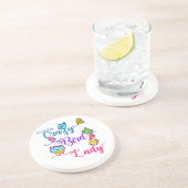 Crazy Bird Lady Bird Owner Lover Birder Two-Tone C Zandsteen Onderzetter (Zijkant)