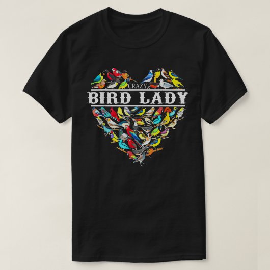 Crazy Bird Lady Birds Birds Lover Bird Nerd T-shirt (Design voorkant)