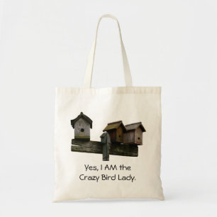 Crazy Bird Lady Canvas tas