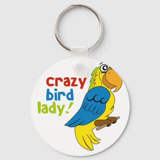 Crazy Bird Lady! Sleutelhanger (Voorkant)