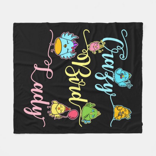 Crazy Bird Lover die Birder ziet Fleece Deken (Voorkant (Horizontaal))