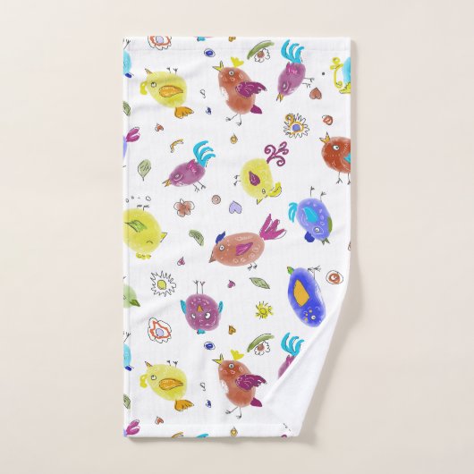 Crazy Birds Bad Handdoek (Handdoek)