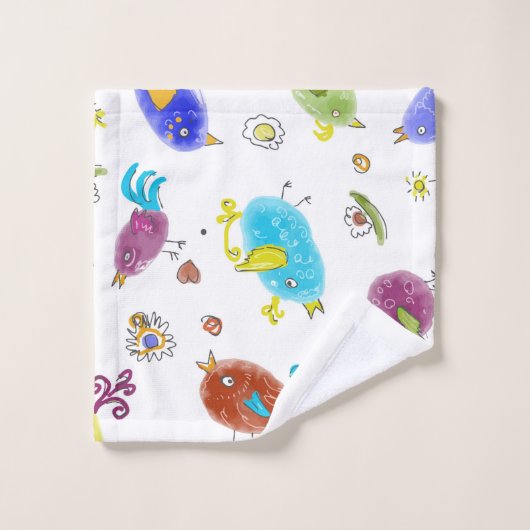 Crazy Birds Bad Handdoek (Wasdoekje)