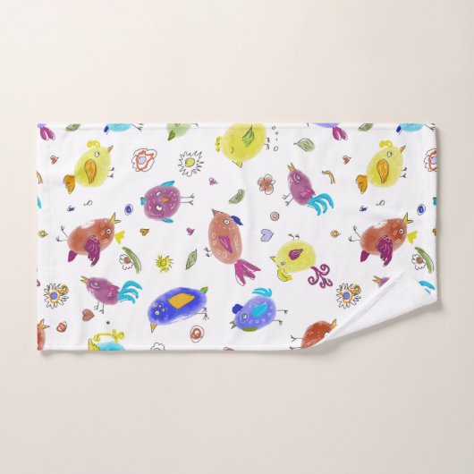 Crazy Birds Bad Handdoek (Handdoek)