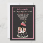 Crazy Birthday Cake Invitation Kaart (Voorkant)