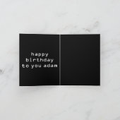 Crazy Black vintage retro sciencefiction Robot Ver Bedankkaart (Binnen)