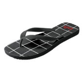 Crazy Black White Grid Uniseks Teenslippers (Schuin)