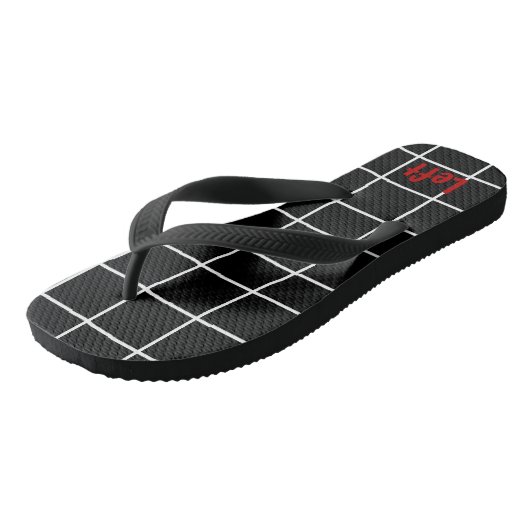 Crazy Black White Grid Unisex Teenslippers (Schuin)