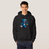 Crazy Blue Bear Hoodie (Voorkant volledig)