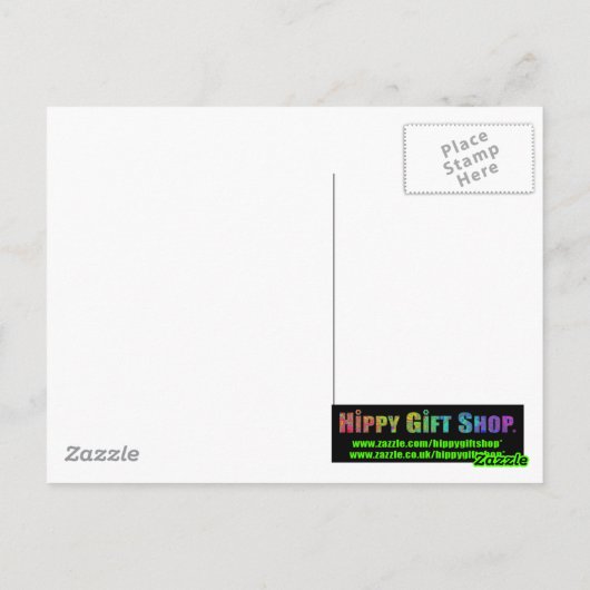 Crazy Blue Fractal Patroon Briefkaart (Achterkant)