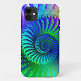 Crazy Blue Fractal Patroon Case-Mate iPhone Case