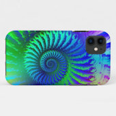 Crazy Blue Fractal Patroon Case-Mate iPhone Case (Achterkant (horizontaal))