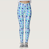 Crazy Blue Paw Leggings (Voorkant)