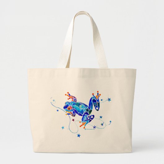 CRAZY BLUE TREG FROGS GROTE TOTE BAG (Voorkant)