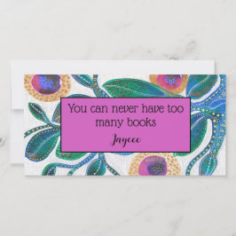 Crazy blue woestijn plant, abstract, boekmerk bedankkaart