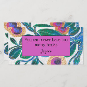 Crazy blue woestijn plant, abstract, boekmerk bedankkaart