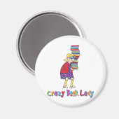 Crazy Book Lady Magneet (Voorkant / Achterkant)