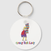 Crazy Book Lady Sleutelhanger (Voorkant)