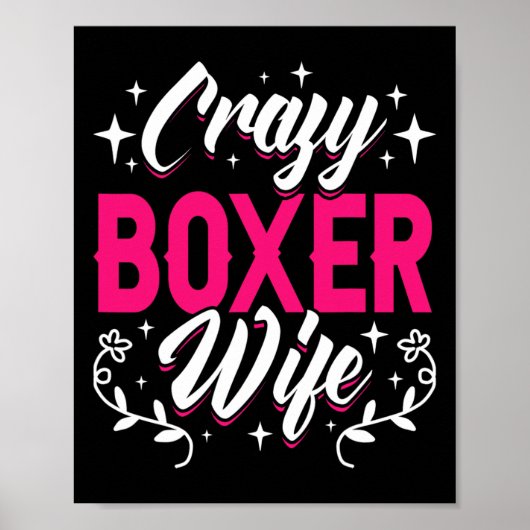 Crazy Boxer Echtgenote Boksen Poster (Voorkant)