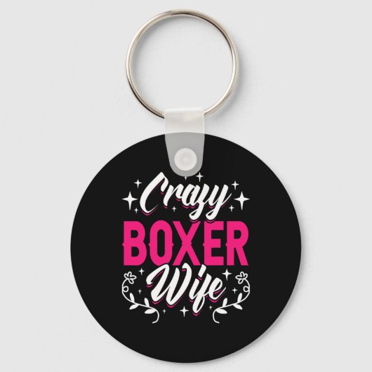 Crazy Boxer Echtgenote Boksen Sleutelhanger (Voorkant)