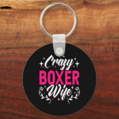 Crazy Boxer Echtgenote Boksen Sleutelhanger (Voorkant)