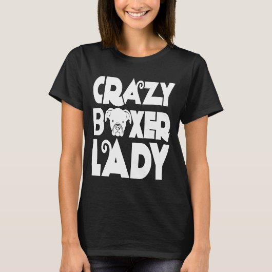 Crazy Boxer Lady T-shirt (Voorkant)