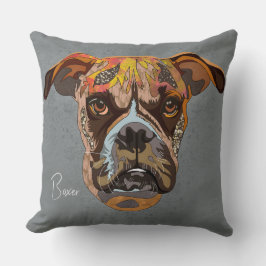 Crazy Boxer met de hand geschilderd Kussen