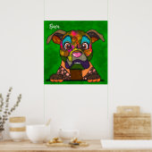 Crazy Boxer Poster met een gezicht (Keuken)