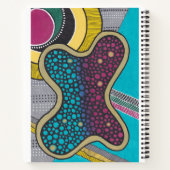 Crazy bright amoeba, gepersonaliseerd, doodle art notitieboek (Achterkant)