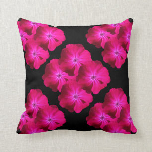 Crazy Bright Cerise Pink Flowers Kussen