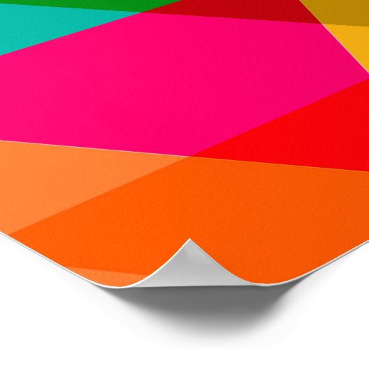 Crazy Bright Triangle Design Poster (Hoek)