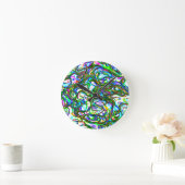 Crazy Brightly gekleurd Ronde Klok (Huis)