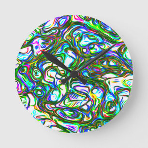 Crazy Brightly gekleurd Ronde Klok