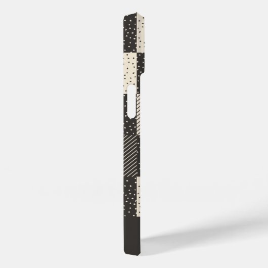 Crazy Buffalo Check in Crème en Houtskool Case-Mate iPhone Case (Achterkant / Rechts)