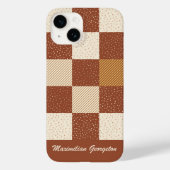 Crazy Buffalo Check in rustieke aardtonen Case-Mate iPhone Case (Achterkant)
