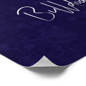 Crazy Bulldog hond met de hand geverfd Poster (Hoek)