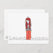 CRAZY BUNNY LADY BRIEFKAART (Voorkant / Achterkant)